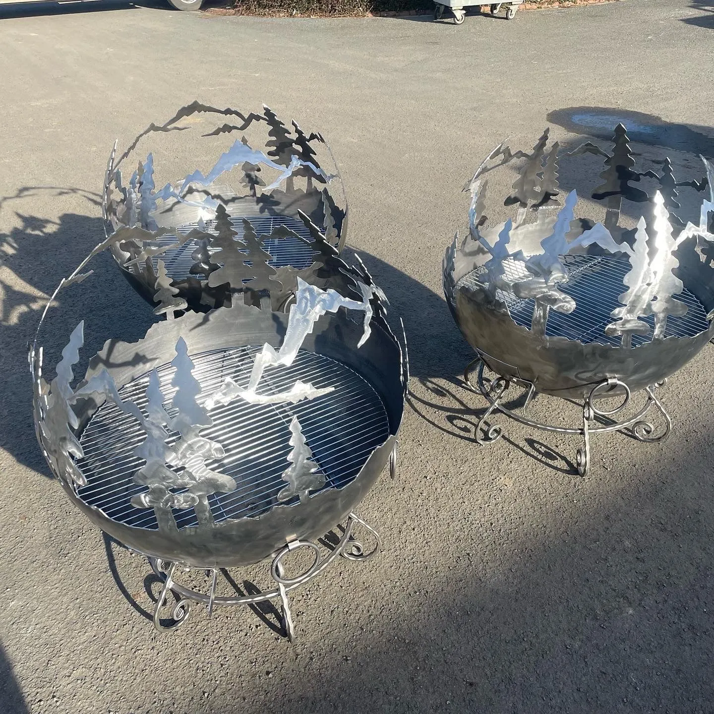 Trio of Fire Globes